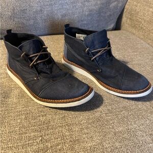 Toms Men's Dark Blue Chukka Boots Size 10